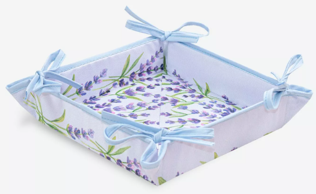 Provencal "coated" bread basket (Bonnieux. Lavender blue)